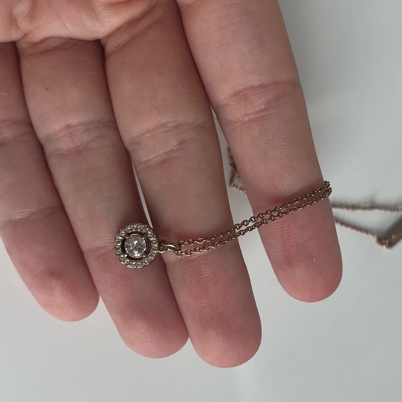 COACH rose gold/sparkle circular necklace - Picture 8 of 8